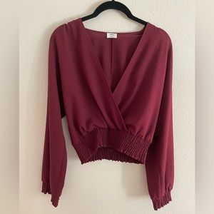 Aritzia small red cropped top